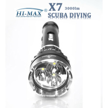 Vente chaude de torche sous-marine 3100 lumen 26650 lampe de plongée de plongée de batterie lampe de plongée sous-marine